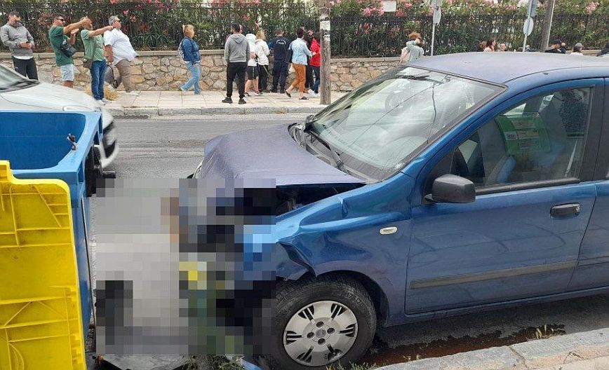 Απίθανο τροχαίο στη Σύρο: Πήγαινε στο νοσοκομείο και έπεσε σε ότι αμάξι έβρισκε μπροστά του