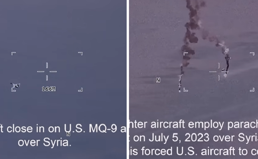 Βίντεο με ρωσικά μαχητικά «να παρενοχλούν» με φωτοβολίδες αμερικανικά drones στη Συρία &#8211; «Έδρασαν αντιεπαγγελματικά»