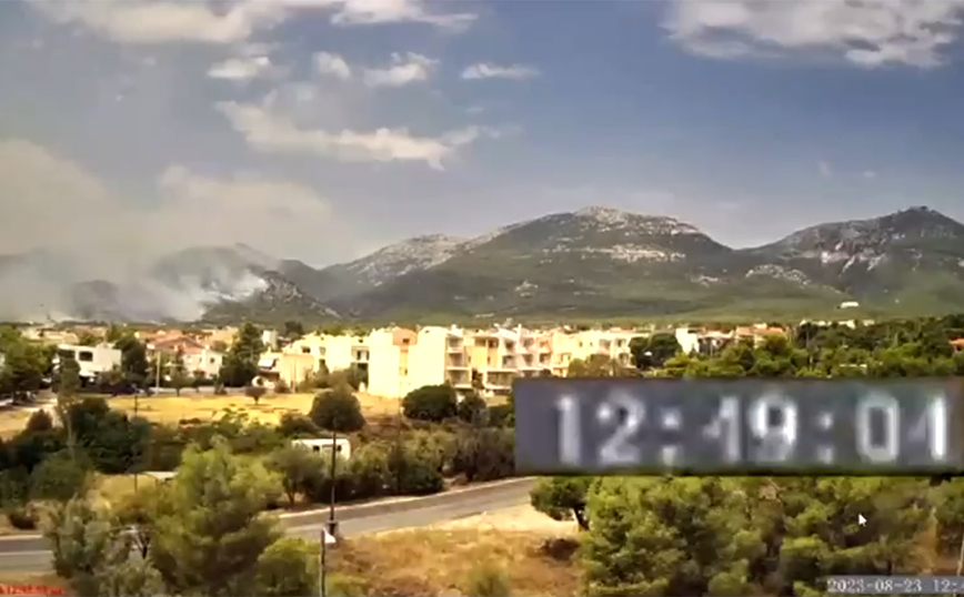 Βίντεο – ντοκουμέντο με τη ραγδαία εξέλιξη της φωτιάς στην Πάρνηθα: Ξέφυγε μέσα σε μισή ώρα