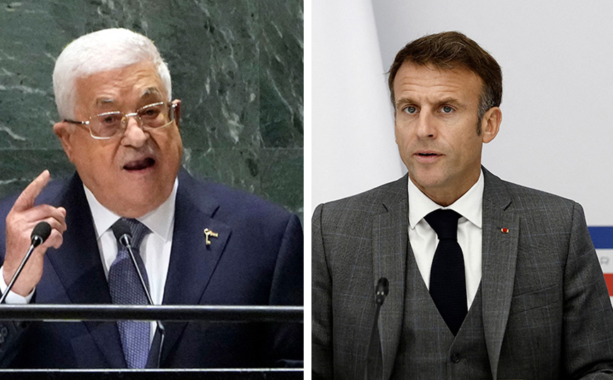 Πρέπει να «σταματήσει η επίθεση» κατά της Γάζας, δηλώνει ο Παλαιστίνιος πρόεδρος Αμπάς στον Εμανουέλ Μακρόν
