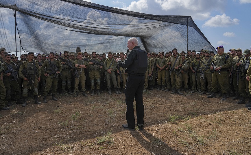 Ο υπουργός Άμυνας του Ισραήλ προετοιμάζει τους στρατιώτες για τη χερσαία επιχείρηση στη Γάζα: «Θα είμαστε ακριβείς και θανατηφόροι»
