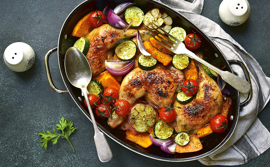 Κοτόπουλο στο φούρνο με λαχανικά