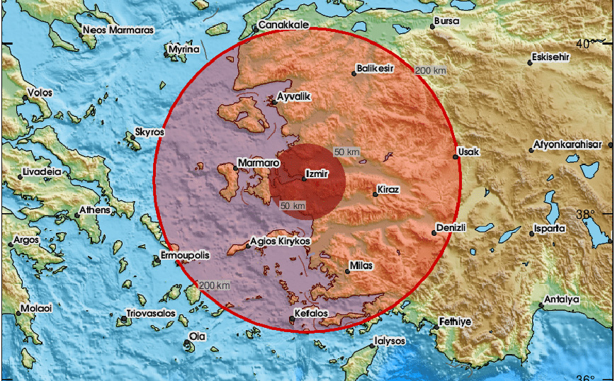 Δυνατός σεισμός μεγέθους 4 Ρίχτερ σημειώθηκε κοντά στη Σάμο