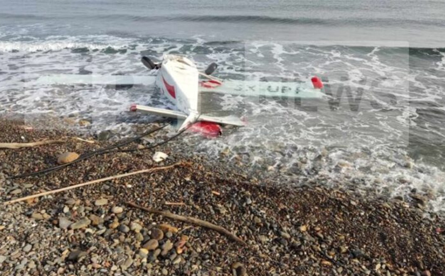Το σημείο πτώσης του μονοκινητήριου αεροσκάφους &#8211; Ξεβράστηκε κοντά στο αεροδρόμιο του Μάλεμε