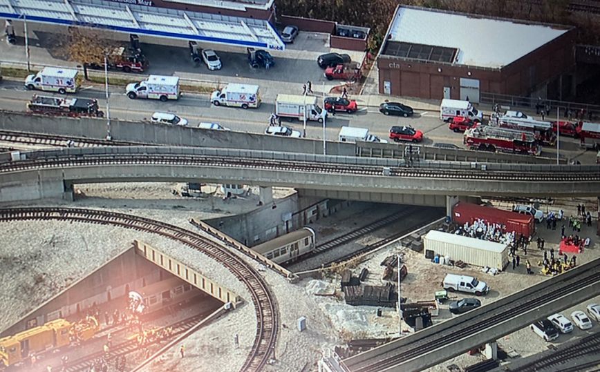 Σιδηροδρομικό ατύχημα στο Σικάγo &#8211; 38 τραυματίες
