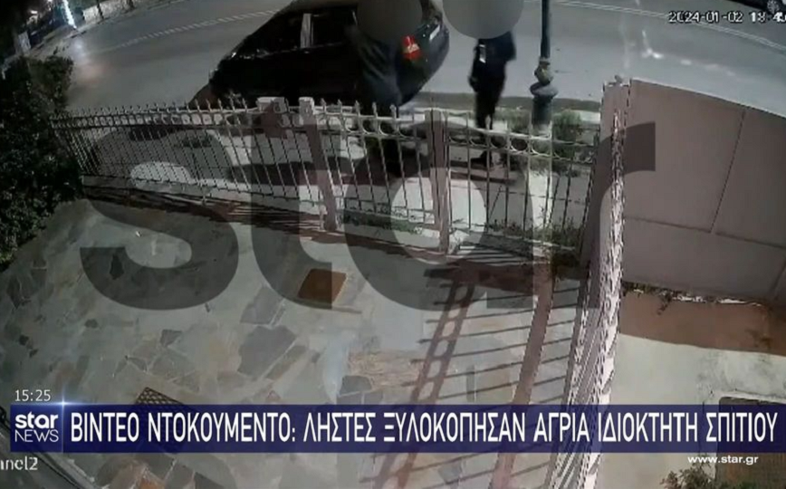 Βίντεο από την διάρρηξη στην Παλλήνη που ληστές ξυλοκόπησαν άγρια ιδιοκτήτη