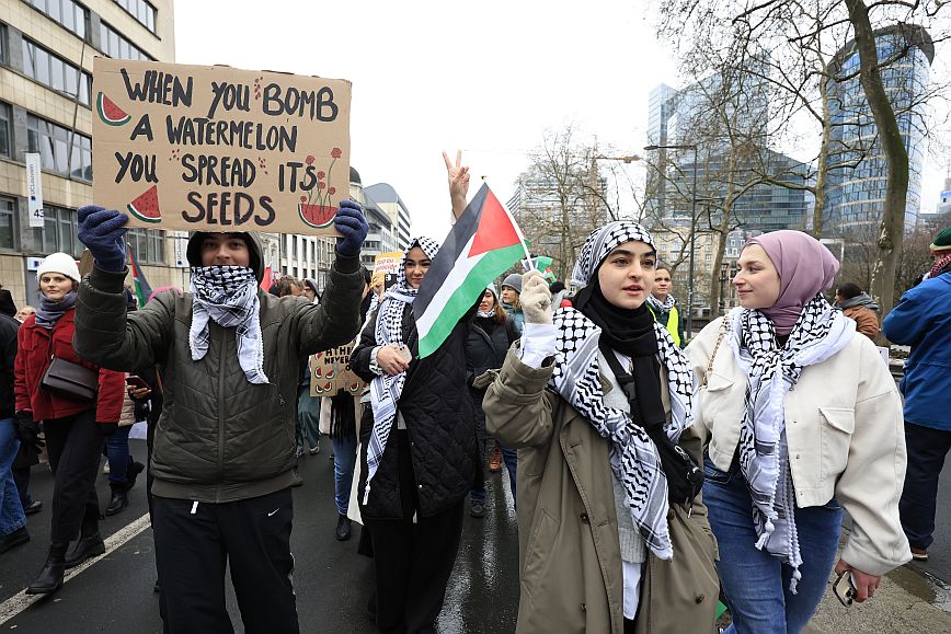 Βέλγιο: Χιλιάδες άνθρωποι διαδήλωσαν στις Βρυξέλλες για τον τερματισμό του πολέμου στη Γάζα