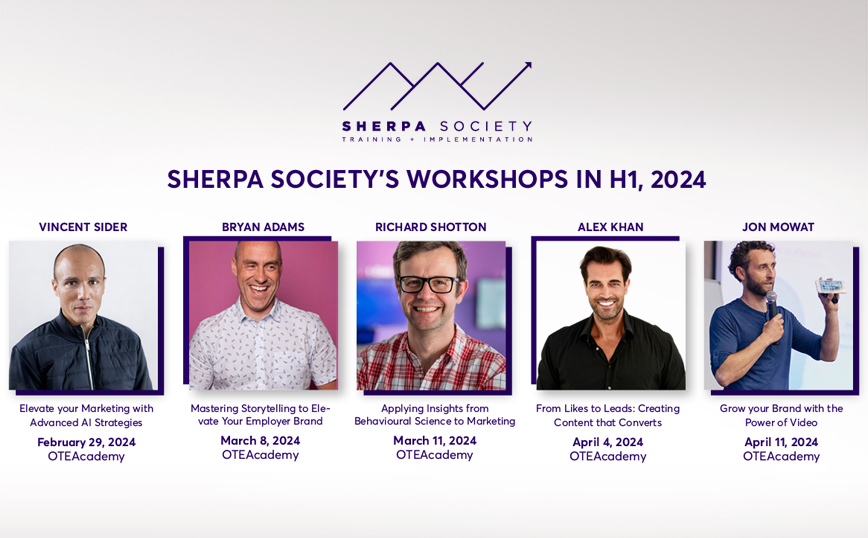 H Sherpa Society παρουσιάζει 6 νέα ολοήμερα workshops για marketers