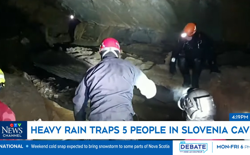Ξεκινά η επιχείρηση διάσωσης πέντε εγκλωβισμένων σε σπήλαιο της Σλοβενίας