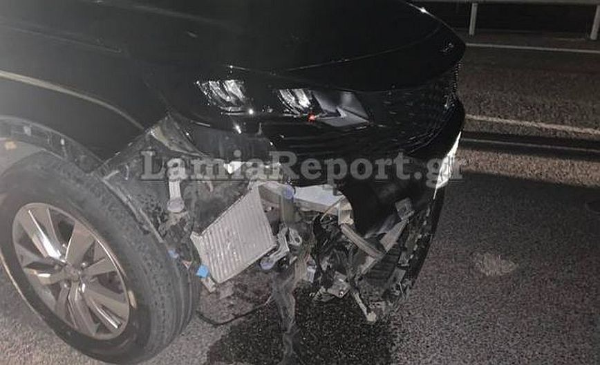 Τροχαίο με αγριογούρουνα στην εθνική οδό Λαμίας &#8211; Καρπενησίου: Τυχεροί μέσα στην ατυχία τους οι επιβάτες του αυτοκινήτου