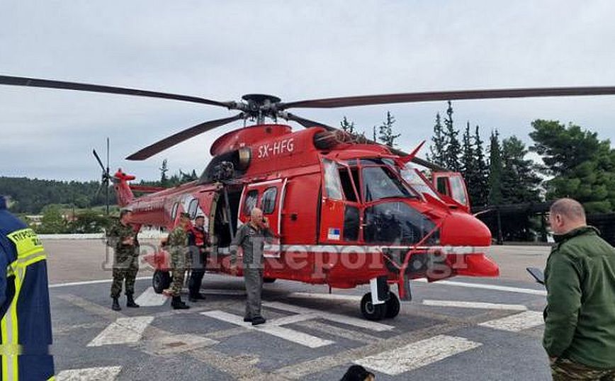 Μεγάλη επιχείρηση για διάσωση ορειβάτη στα Βαρδούσια – Επιστρατεύτηκε ελικόπτερο για τη μεταφορά του στο ΓΝ Λαμίας