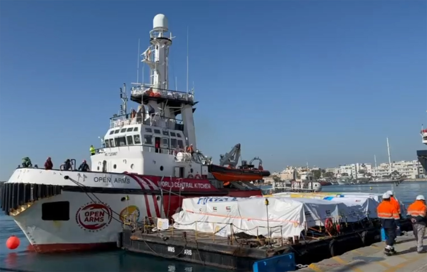 Αναχώρησε από τη Λάρνακα το πρώτο πλοίο που μεταφέρει 200 τόνους τροφίμων στη Λωρίδα της Γάζας