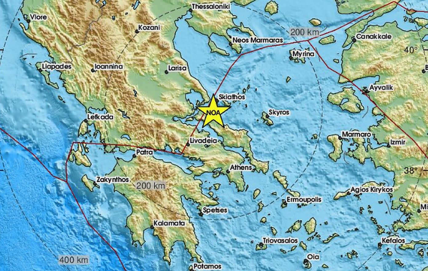 Σεισμός στην Εύβοια που έγινε αισθητός και στην Αττική – Ακολούθησαν δύο ισχυροί μετασεισμοί