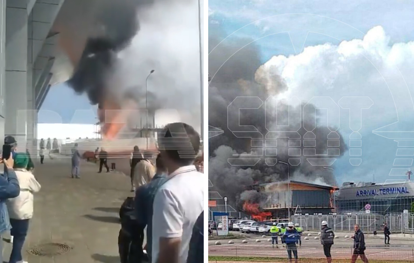 Φωτιά σε αεροδρόμιο στην πόλη Μινεράλνιε Βόντι στη νότια Ρωσία