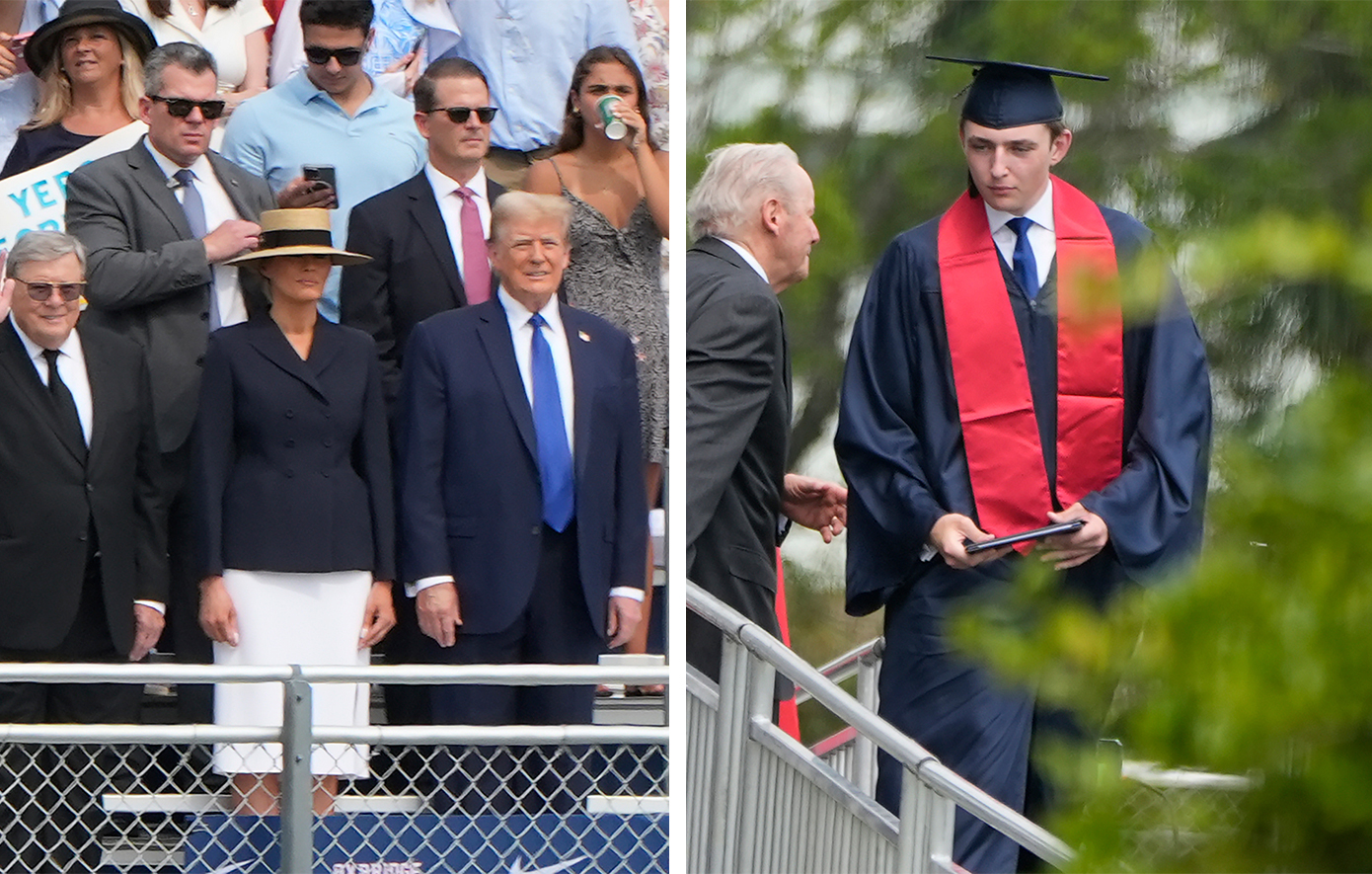 Ο Ντόναλντ Τραμπ στην τελετή αποφοίτησης του γιου του Μπάρον