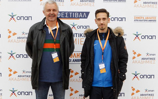 Γιάννης Αλεξούλης, παλαίμαχος ποδοσφαιριστής της ΑΕΛ, Κώστας Μουράτης, αθλητής στίβου