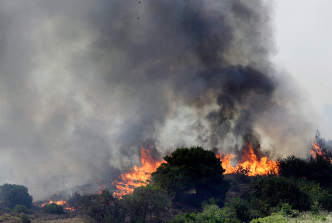 Σε εξέλιξη πυρκαγιά στη Λακωνία