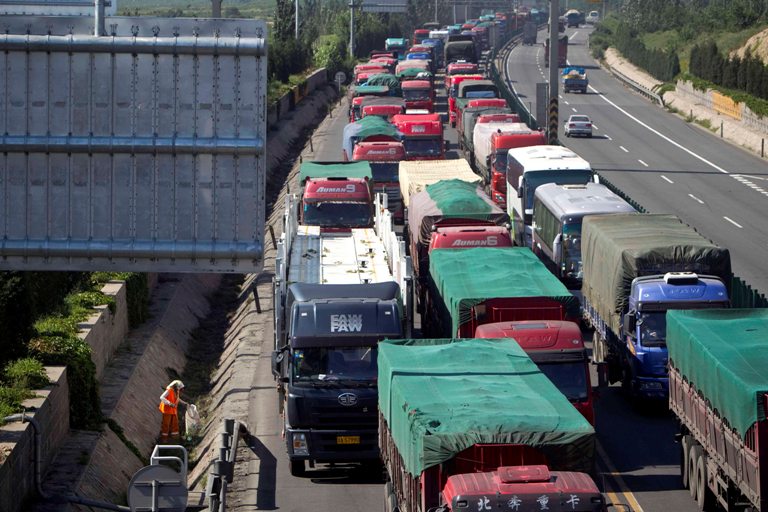 Μποτιλιάρισμα 100 χιλιομέτρων για 9 μέρες στην Κίνα!