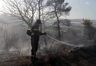 Φωτιά σε χαμηλή βλάστηση στο Κορωπί