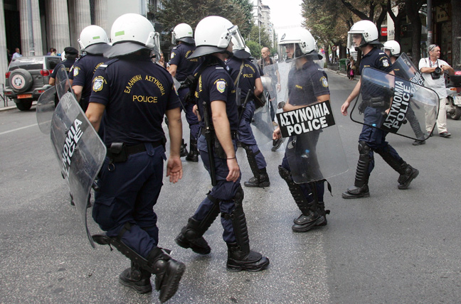 Ισχυρές αστυνομικές δυνάμεις στο Βόλο