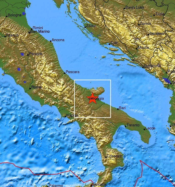 Σεισμός στη νότια Ιταλία