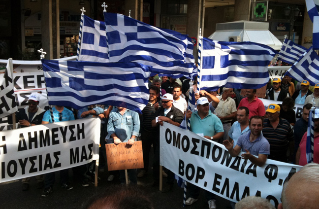 Ο… πεινασμένος Ρέππας στην πορεία των ιδιοκτητών φορτηγών και βυτιοφόρων