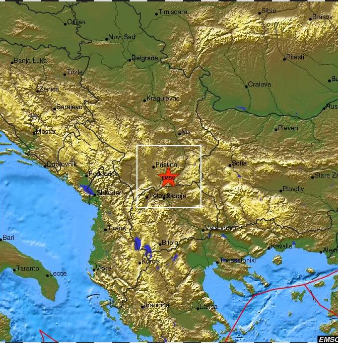 4,5 Ρίχτερ στο Κόσοβο