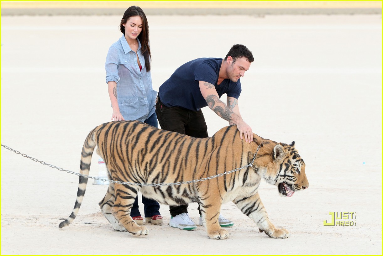 Στην αγκαλιά μιας τίγρης βρέθηκε η Megan Fox