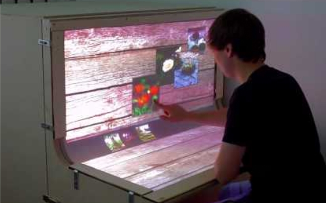 H multitouch οθόνη που σχηματίζει καμπύλη