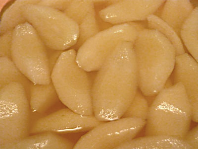 Αχλάδια γεμιστά με μαρμελάδα από μούρα