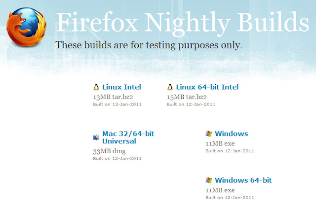 Firefox Nightly Builds