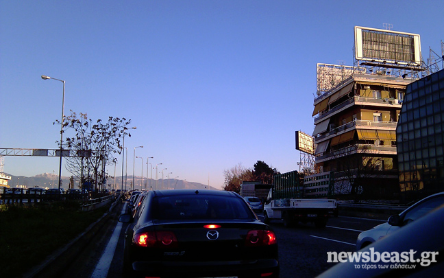 Αυξημένη κίνηση στην εθνική οδό