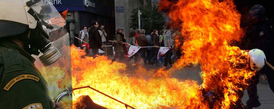 Σκηνικό πολέμου στο κέντρο