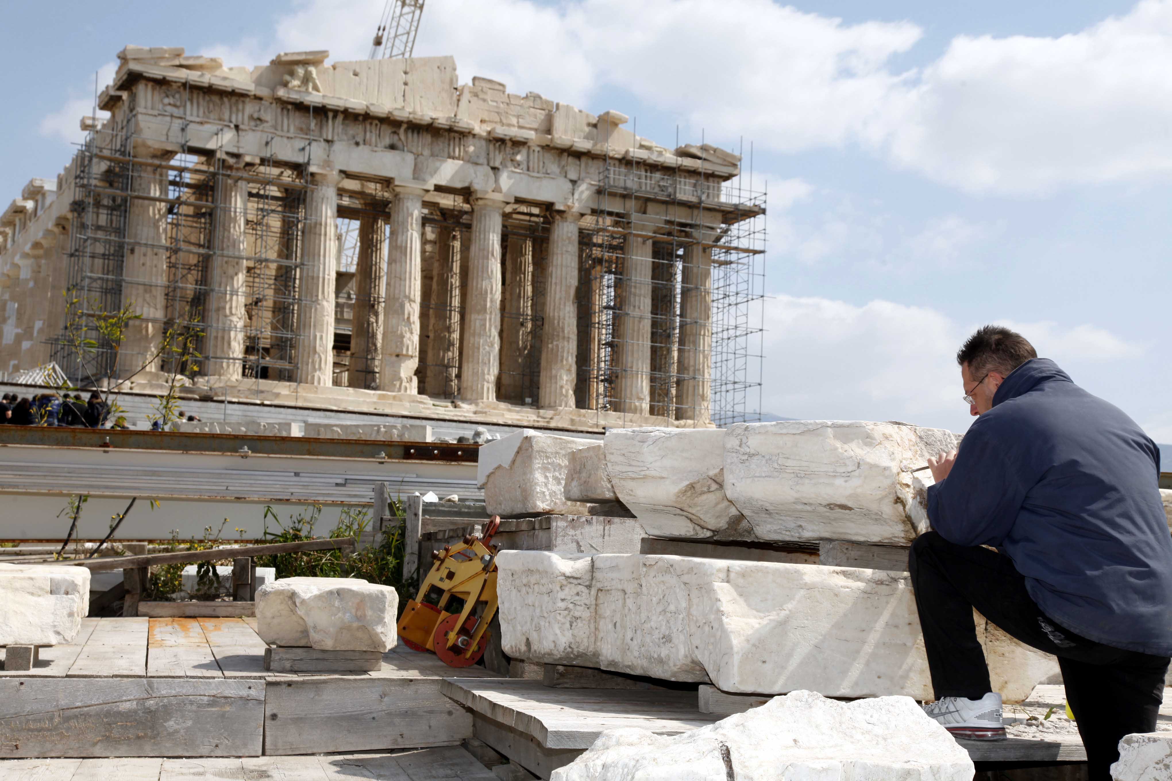 Aποτύπωθηκε η προσπάθεια αναστήλωσης της Ακρόπολης