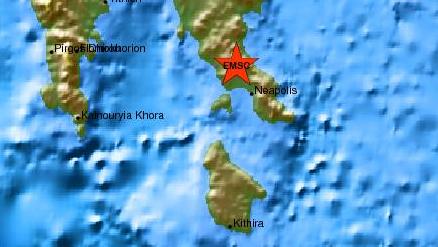 Σεισμός στη νότια Πελοπόννησο