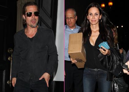 Δείπνησαν μαζί Courteney Cox και Brad Pitt