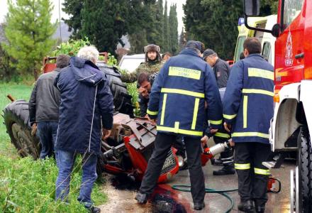 Νεκρός αγρότης στα Χανιά από ατύχημα με τρακτέρ