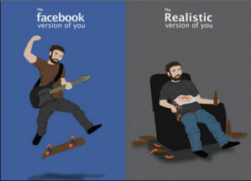 Προφίλ στο facebook vs αληθινή ζωή