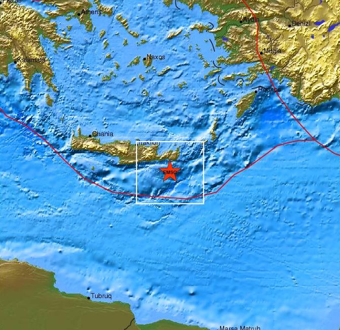 Σεισμός 4,8 Ρίχτερ στην Κρήτη