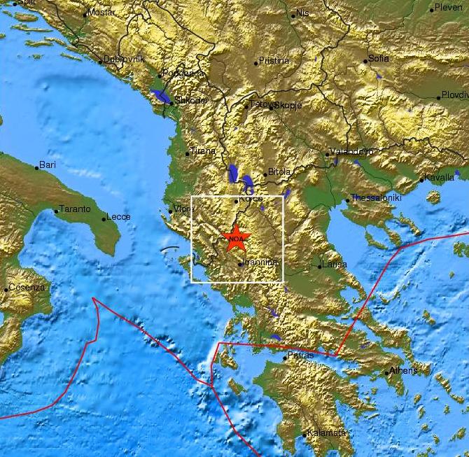 Σεισμός 3,6 Ρίχτερ βορειοδυτικά της Κόνιτσας