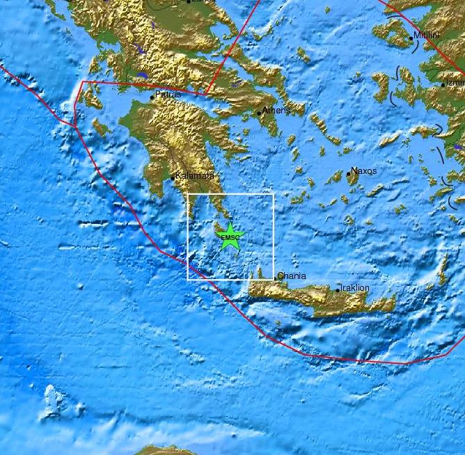 Σεισμός 3,4 Ρίχτερ στα Κύθηρα