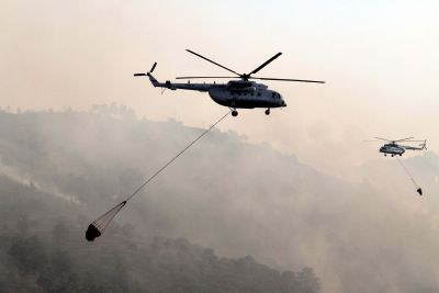 Υπό μερικό έλεγχο η φωτιά στη Χίο