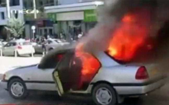 Έκαψαν ταξί στην Κρήτη