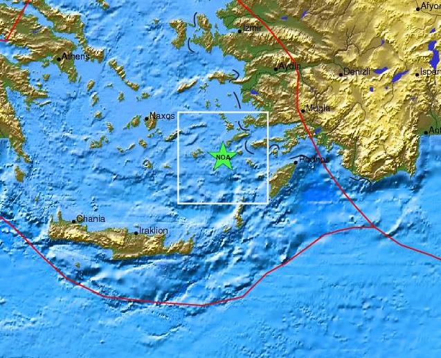 Σεισμική δόνηση 3,5 Ρίχτερ στην Κάλυμνο