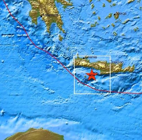 Σεισμός στην Αγία Γαλήνη Κρήτης