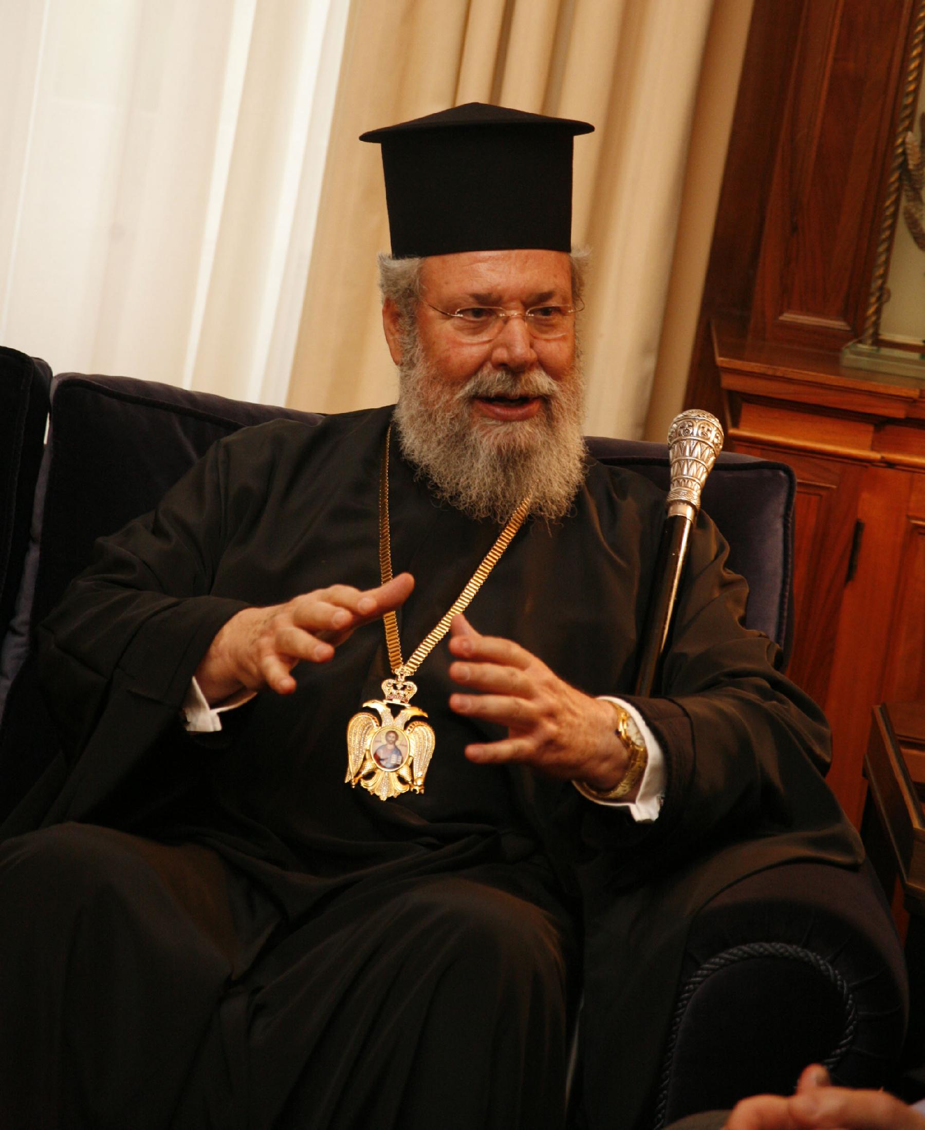 Με τον Αρχιεπίσκοπο Κύπρου συναντήθηκε ο Αναστασιάδης