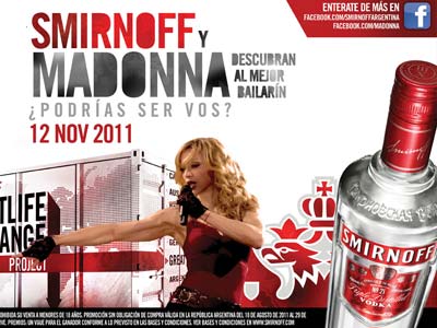 Συνεργασία Smirnoff-Madonna