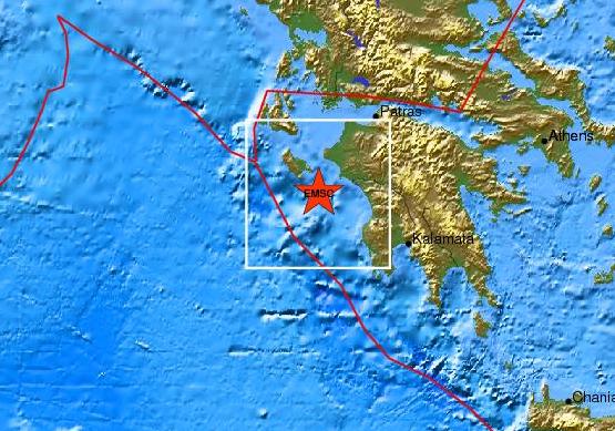 Σεισμική δόνηση 3,9 Ρίχτερ κοντά στη Ζάκυνθο