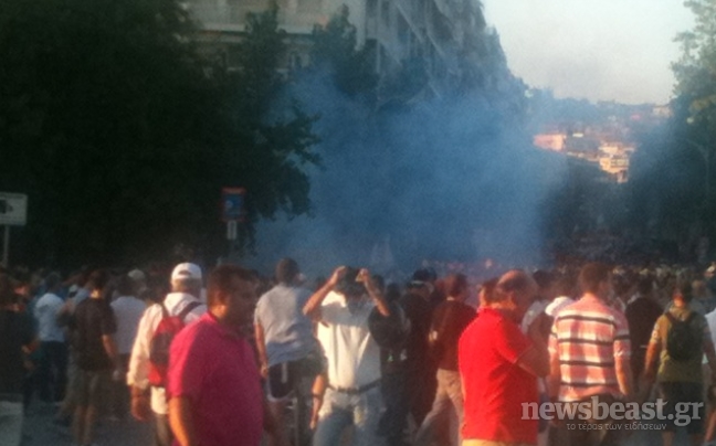 Ένταση στο μπλοκ των διαδηλωτών ιδιοκτητών ταξί