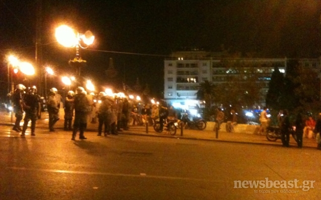 Άναρχη η κατάσταση στην πλατεία Συντάγματος